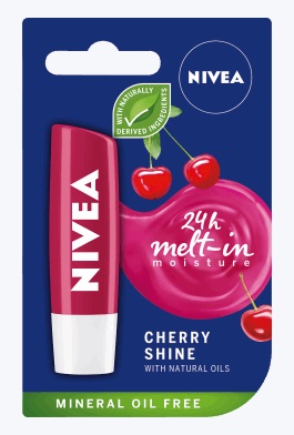 Nivea -  NIVEA CHERRY SHINE PIELĘGNUJĄCA POMADKA DO UST 4,8 G